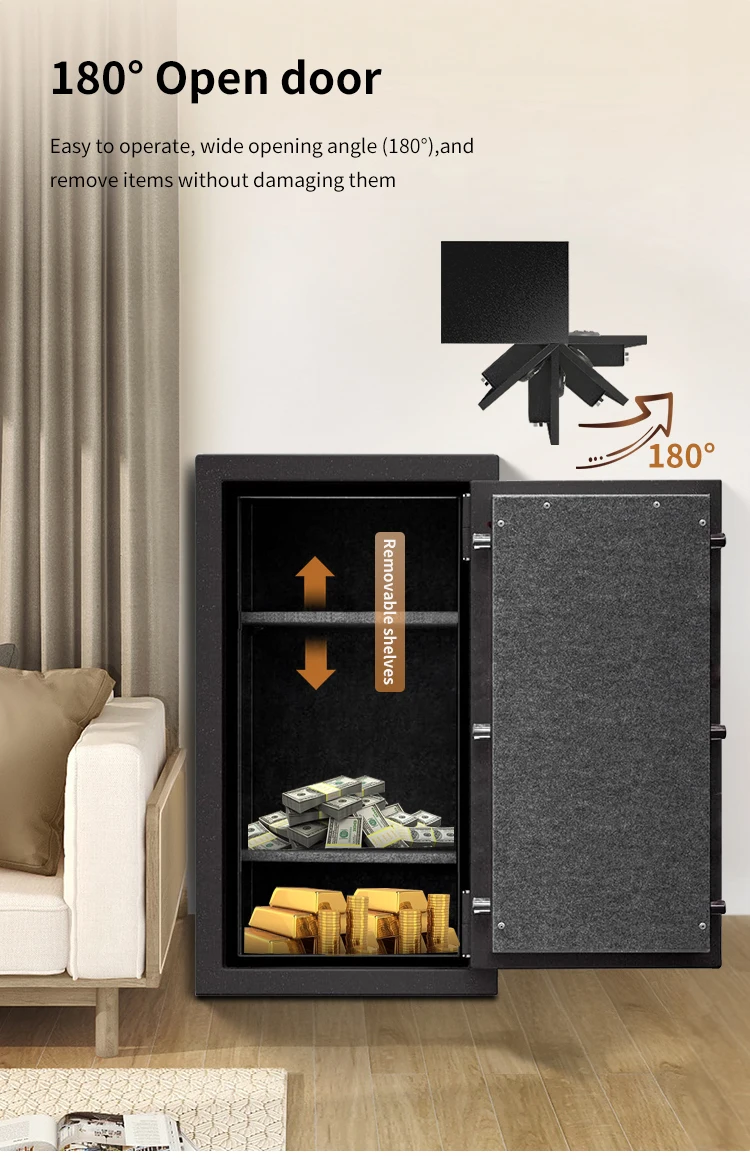 CEQSAFE High Security Fireproof Safe Box 4 Wheels Combination Lock Electronic Steel Combo Lock details