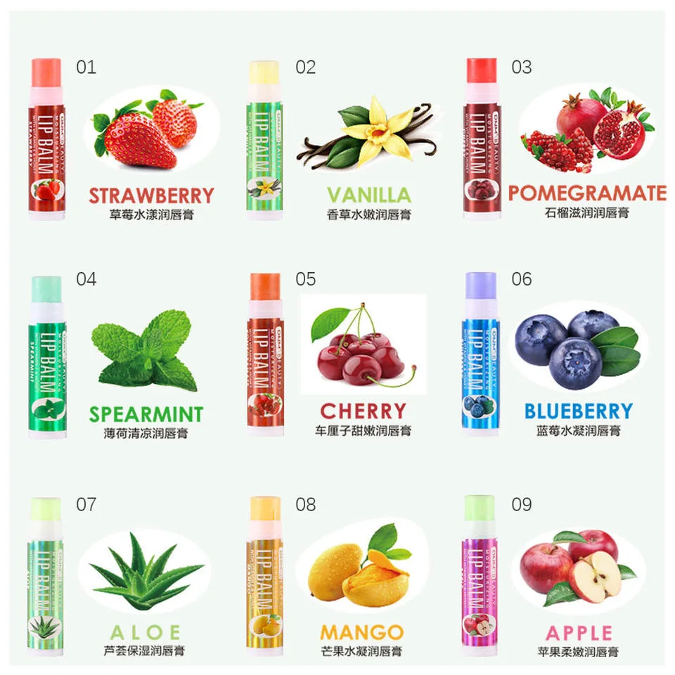 Natural Fruit Moisturizing Color With Temperature Change Lipstick Long Lasting Transparent Strawberry Peach Lip Balm