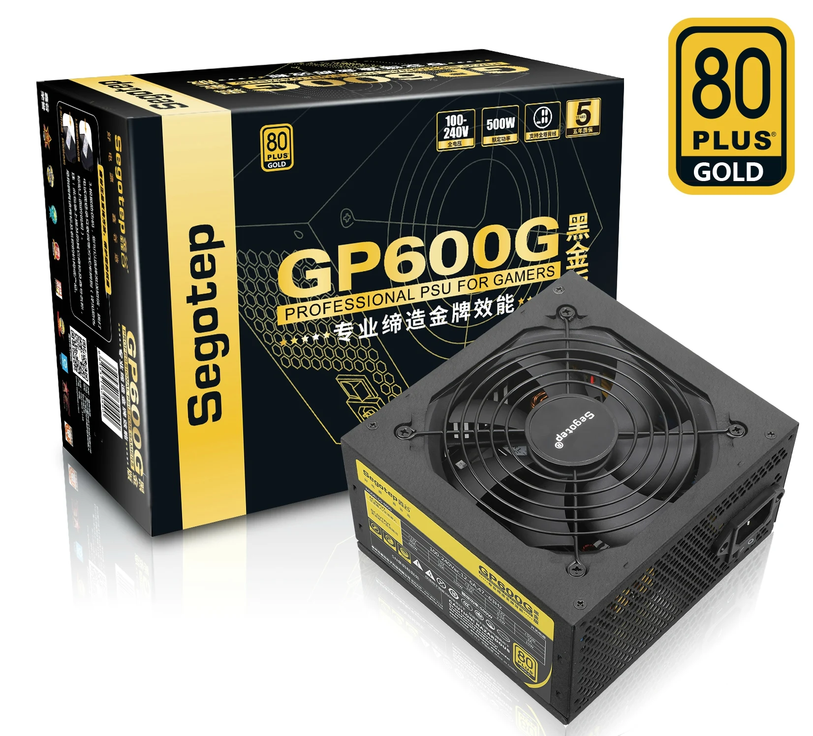 Игровой блок питания Segotep YGM 500W GP600G Blackgold 80PLUS Gold