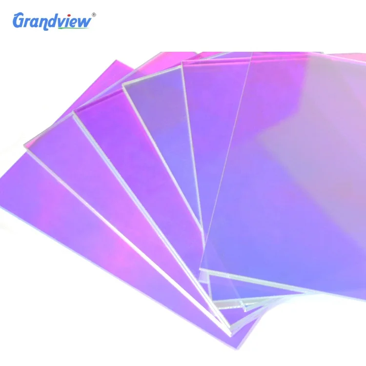 Factory Price Customized Holographic Iridescent Acrylic Sheet rainbow Plexiglass