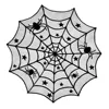 Tovaglia rotonda stella a cinque punte nera 102cm