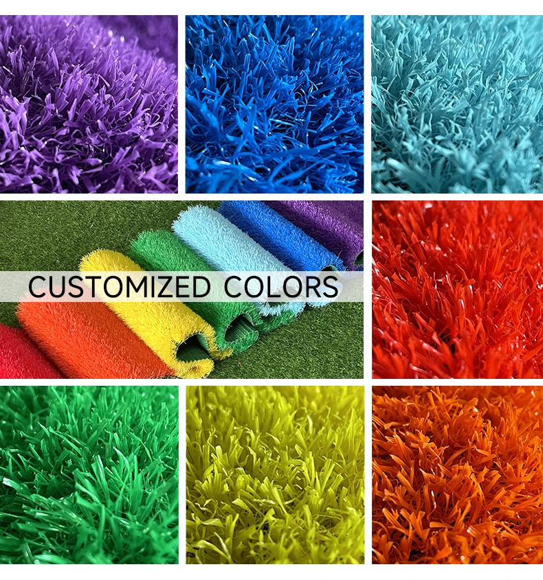 Colored Gazon Artificiel Artificial Turf Erba Sintetica Custom Blue