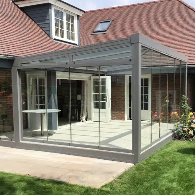 Top-Ranking Customized Solarium Conservatory Flat Glass Houses Garden Room Guaranteed Aluminum Alloy Sunroom Glass Houses