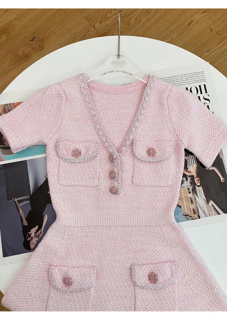 BetterGirl Autumn 2023 new arrivals knitted dress women wool casual short sleeve sweater dress office lady wear