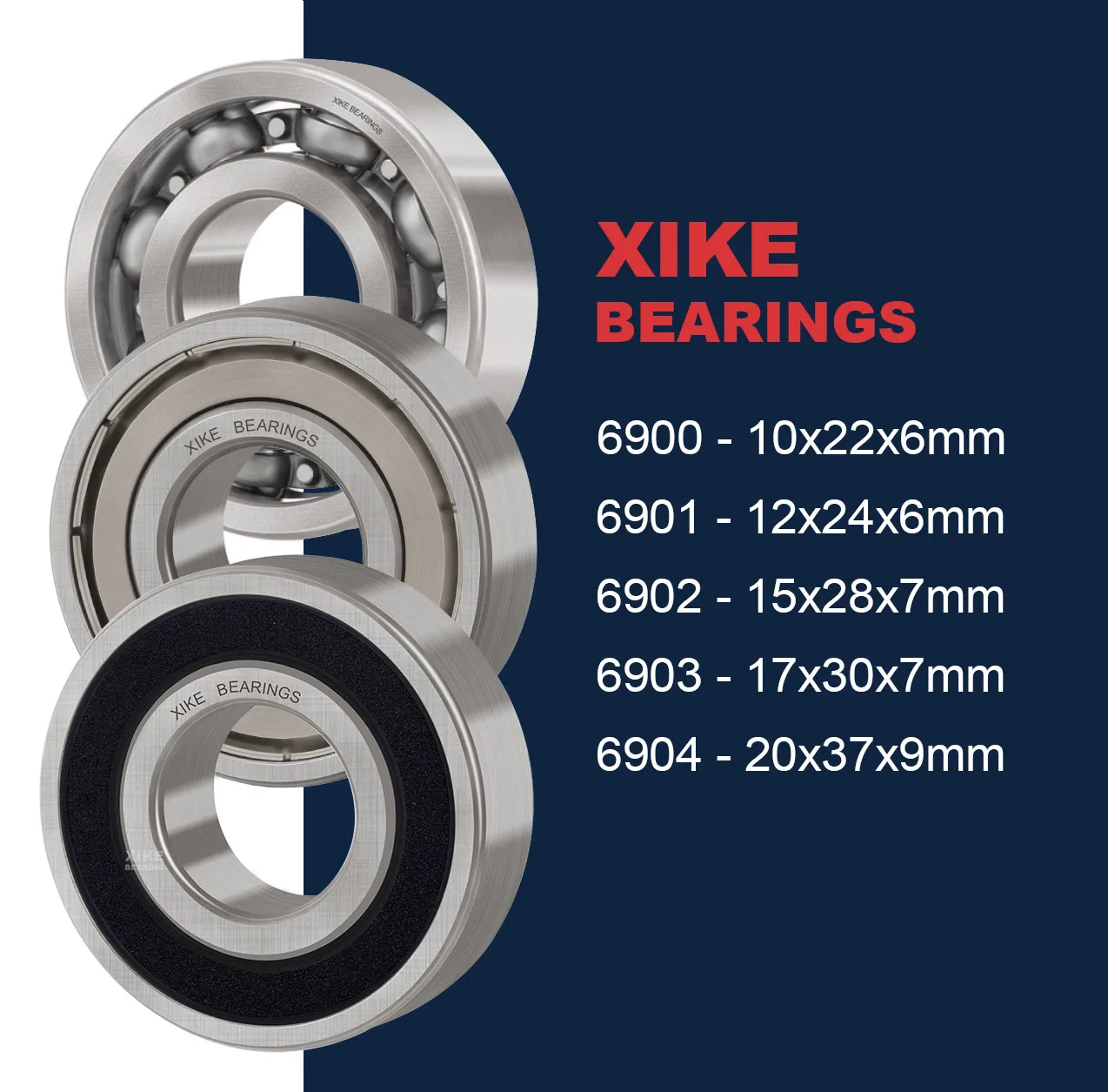 High Speed Xike 6900 Series Ball Bearings - Precision