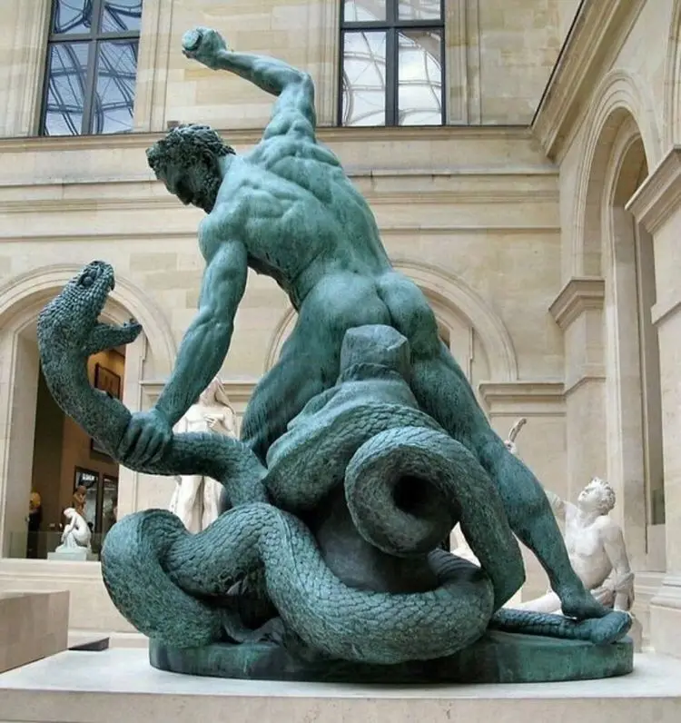 hercules cerberus statue