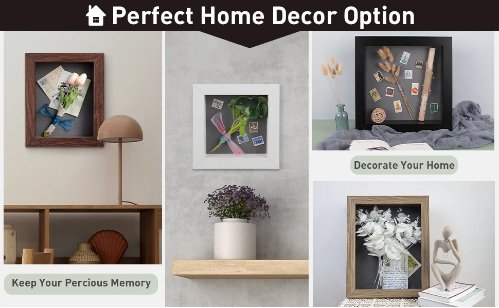 Golden State Art Shadow Box Frame Display Case Great For Collages Collections Mementos Buy