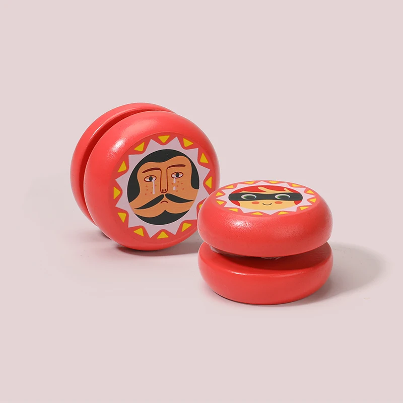 VGEBY1 Yoyo En Bois Pour Enfants - Jouet Éducatif Coeur Rose