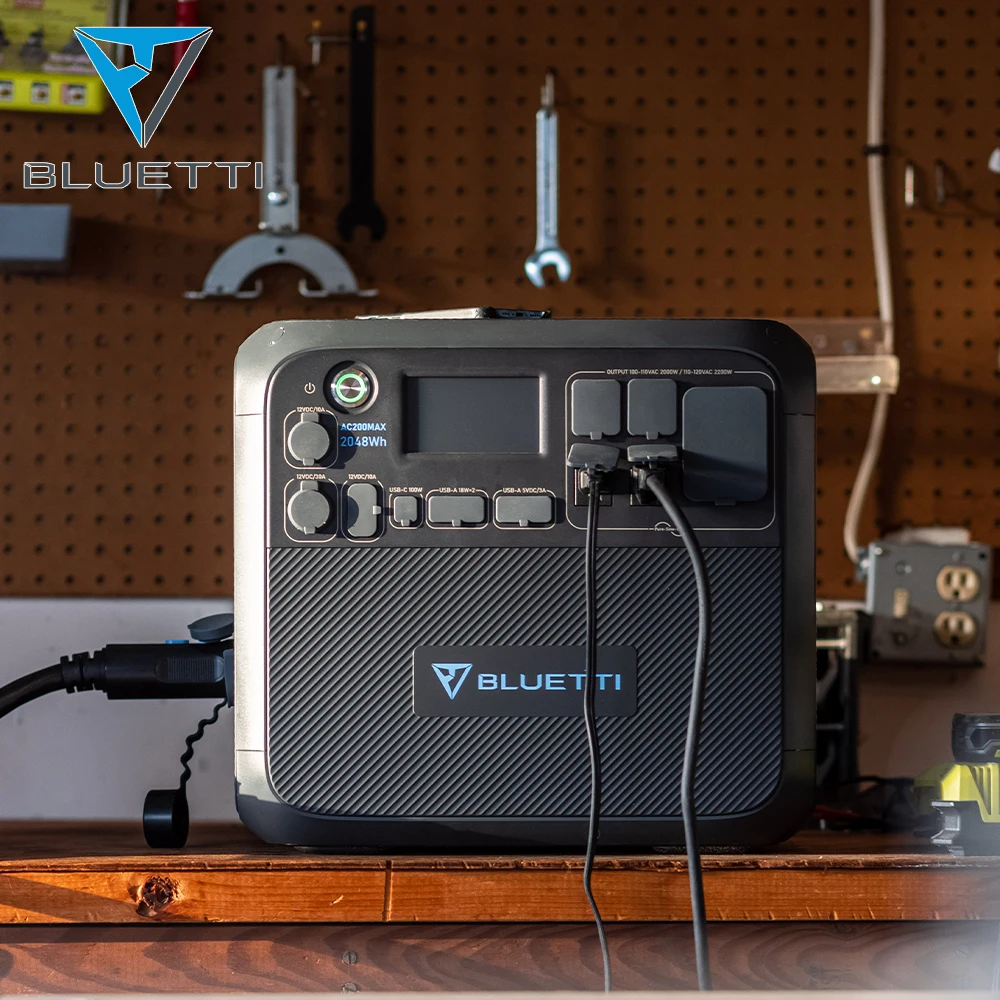 Bluetti High Power Solar Generator for Backup Using Solar Generator Portable  2000w High Power Solar Generator