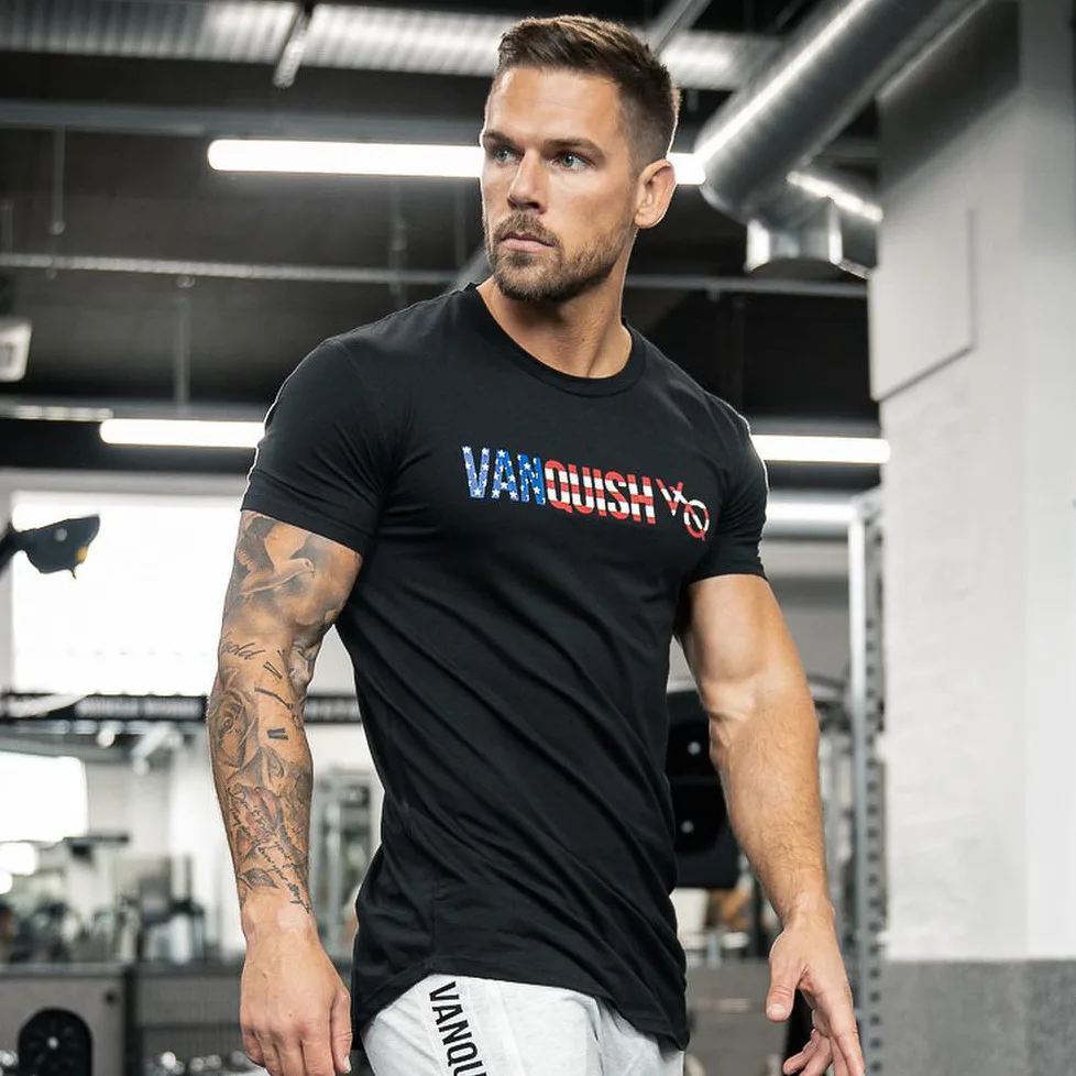 T Shirt Spandex Muscle Fit Gym T-shirt 