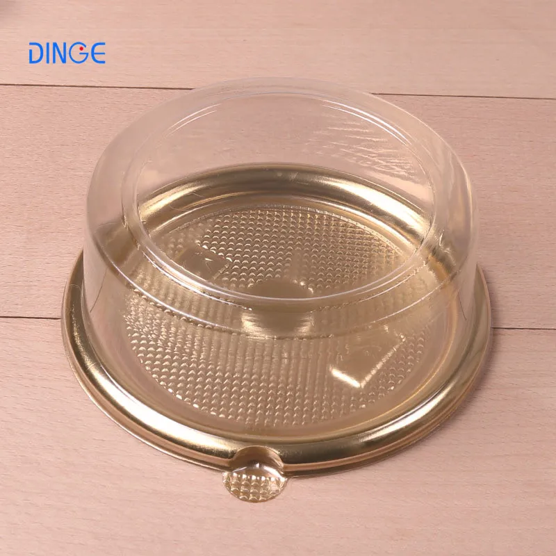 Disposable Round Cake Container Mousse Mini Half Moist Pte Plastic for Cakes Clear Plastic Cake Packaging with Lid in Stock 3000