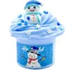 4.2*5.2cm blue Christmas Theme Butter Slime