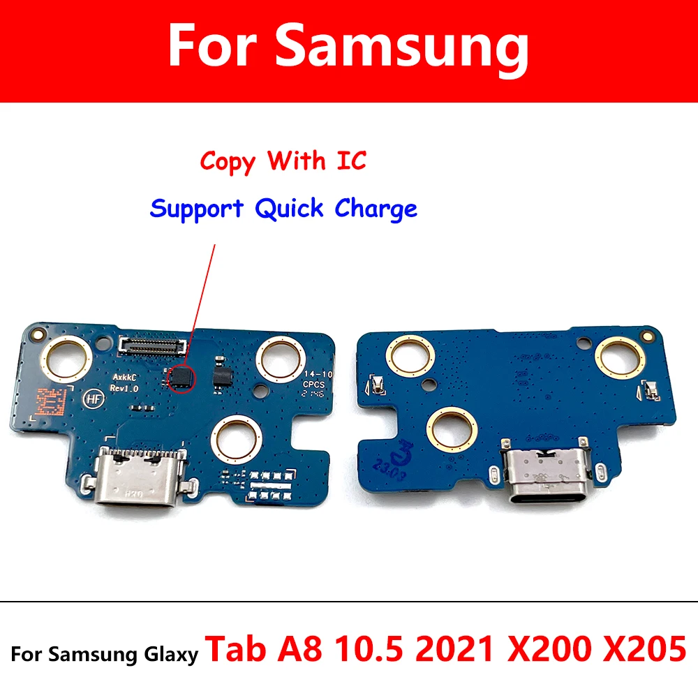 Wholesale Charging Port Connector for Samsung galaxy Tab A7 T500 T505  A8 X200 X205 Mobile Phone Flex Cable Replacement