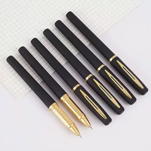 Smooth Write High Quality Company Promotional Gift Soft Touch Black Rubber finished Gel Pen with Customized Logo Imprint