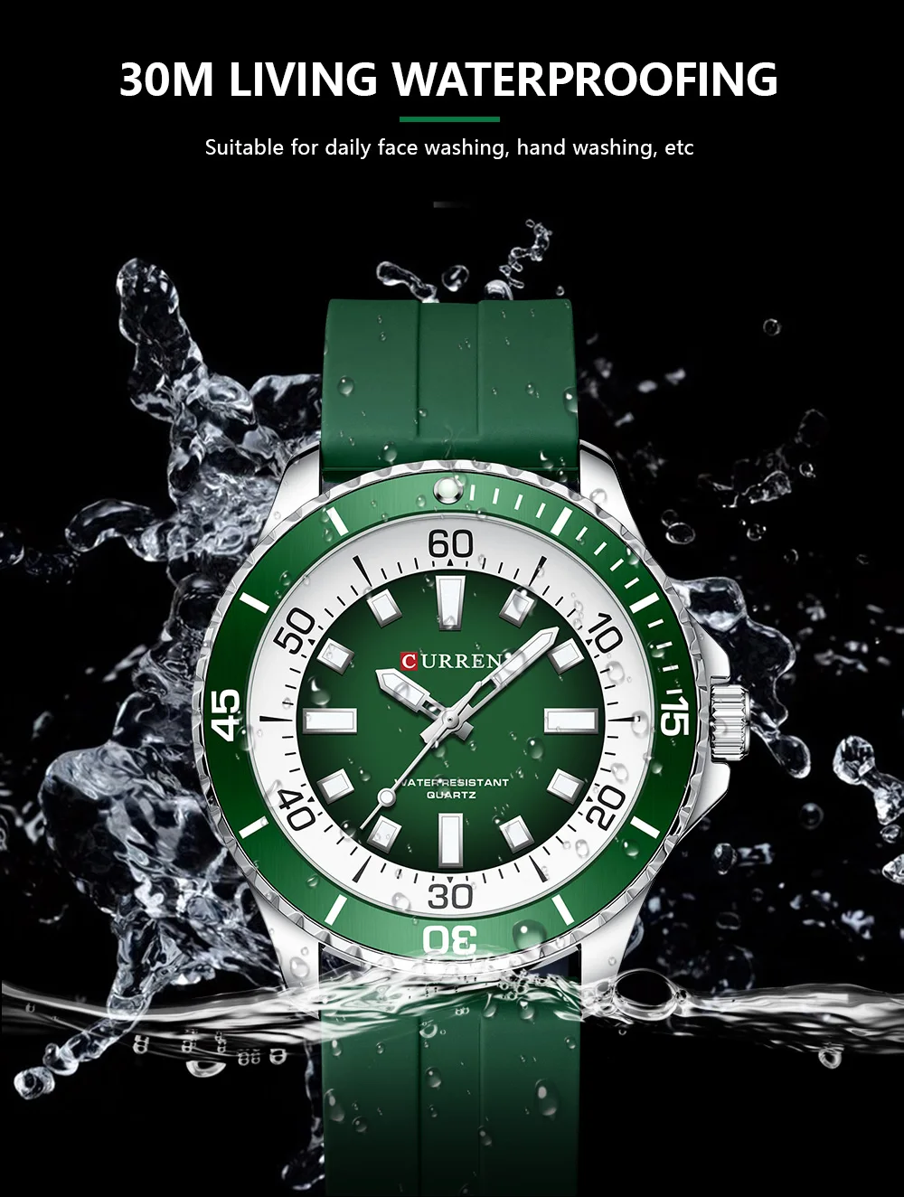 CURREN 8448 Waterproof Luminous Hands Wrist Luxury New Quartz Watches Men's Support montre homme Watches for men reloj