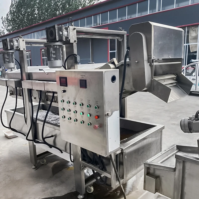 Hot Sale Commercial French Fries Chicken Conveyor Continuous Automatic Continuous Deep Fryer Frying Machine manufacture