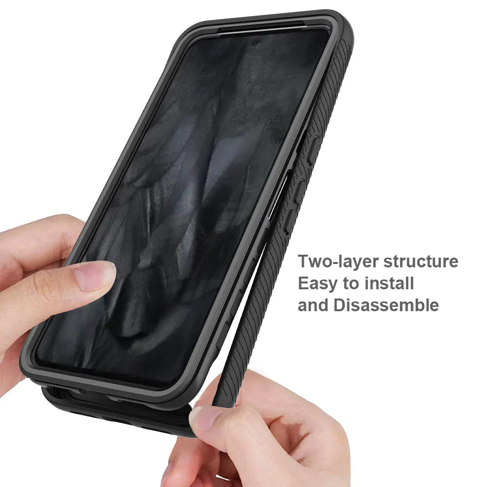 Tpu Pc Phone Case For Google Pixel 8 Pro 7A 7 6A 6 5A 5G 5 Precision Hole 2 In 1 Protective 360 Drop Proof Bumper SJK130 Laudtec details