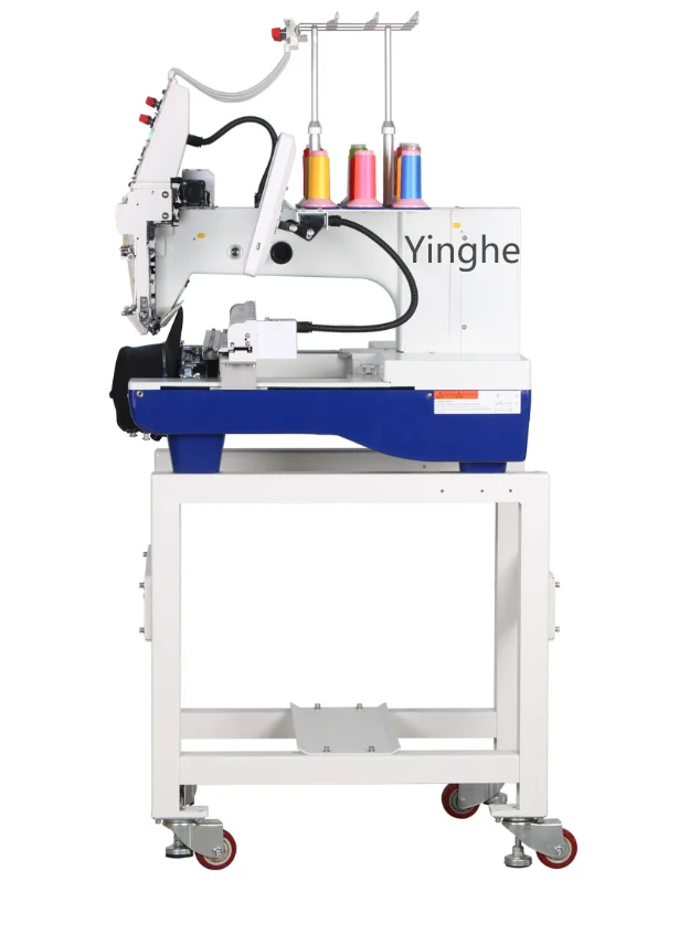 YH  Large Format Multicolor 1 Head 12/15 Needles Embroidery Monogram Machine Computerized Software of Cap Flat T-shirt Functions