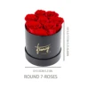 7 Roses In Round Box