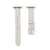 Pearl gray + silver buckle