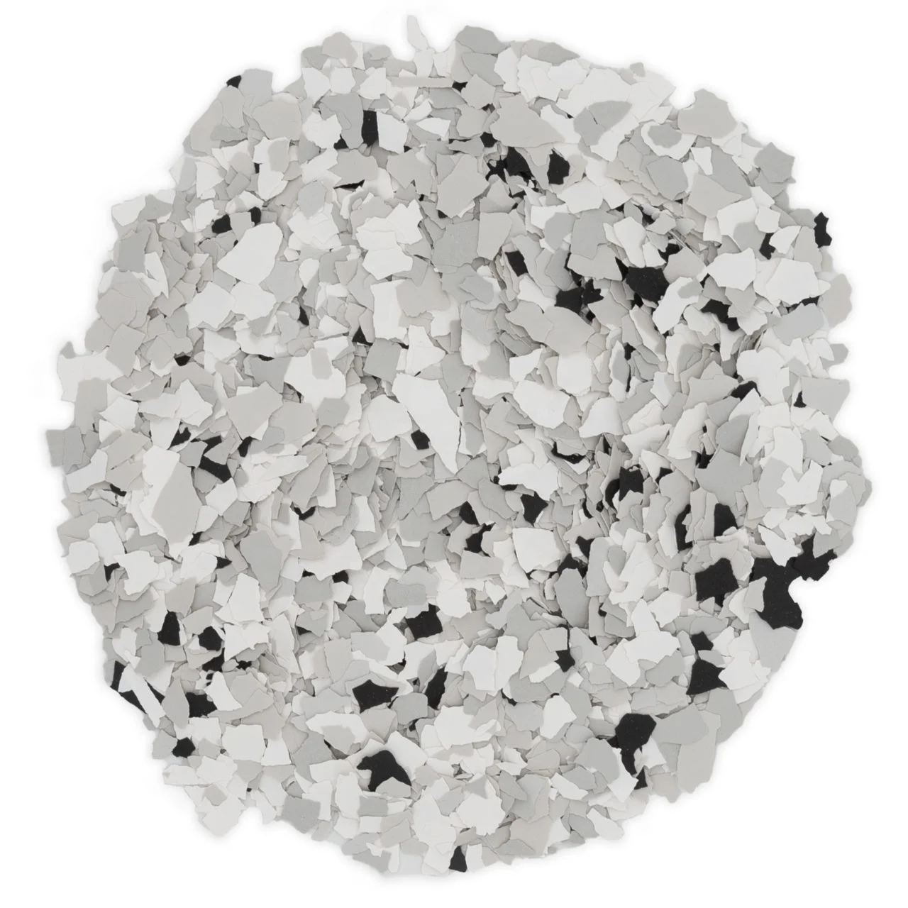 LSY RESIN Decorative Vinyl Color Chip Flakes for Epoxy Floor  Coating,Feather Gray Blend 1/4