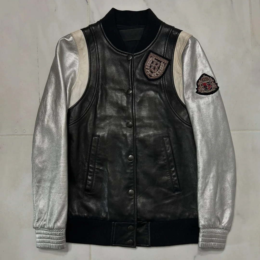 Brugerdefineret herre-vintage farveblok-collegiate varsity-jakke med skjold-crest-broderi på læderærmene, baseball-ydre tøj fra fabrikken, OEM