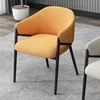 Orange teddy velvet hemp chair