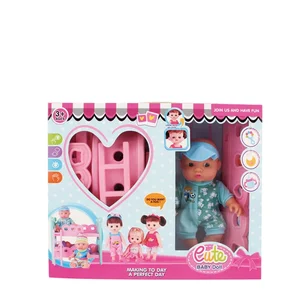 Pretend Play Plastic Doll Bunk Bed Baby Doll Crib for Kids