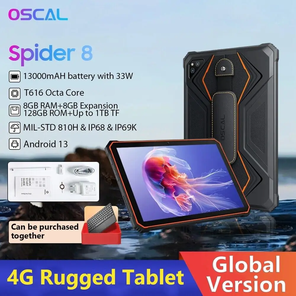Blackview OSCAL Spider 8 4G Rugged Tablet - 16GB Storage