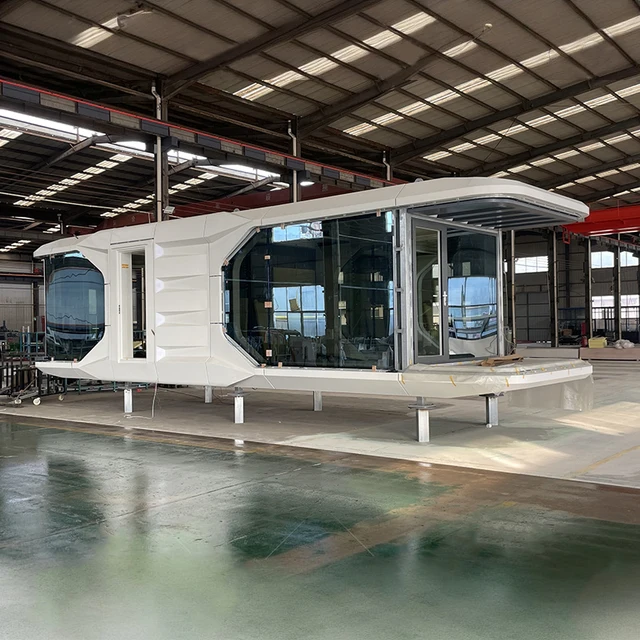 Space Capsule Mobile Home Bed Hotel Cabin Prefabricated Modular Container Small Capsule House With Kitchen