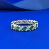 R1424 green diamond ring