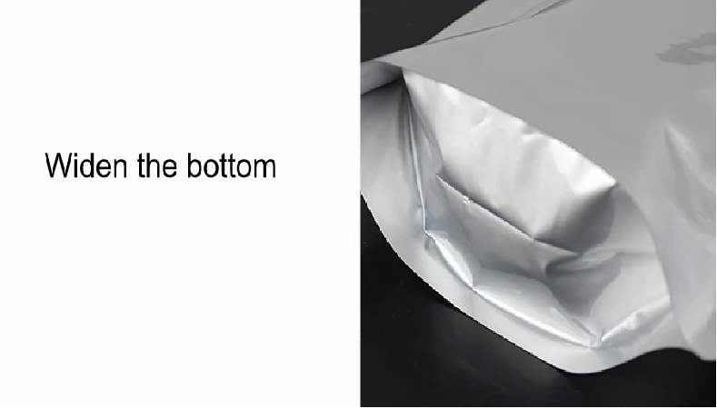 Thickened aluminum foil self-supporting bag, tin foil packaging bag, tea, cat and dog food self-supporting clip chain sealed bag