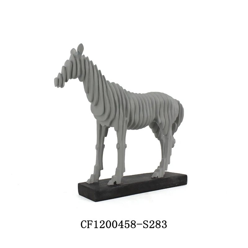 New Trend Wholesaler Polyresin Origami Finish Horse Statue Animal For Tabletop Decor factory