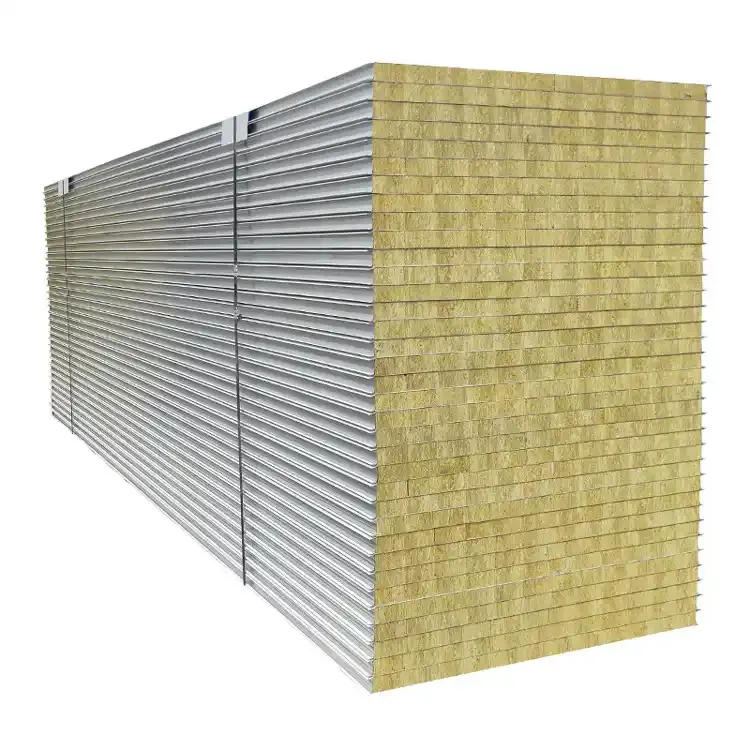 Modern Design Fireproof Insulated Steel Rock Wool Sandwich Panel Eco-Friendly for Cold Room Workshop Factory Price