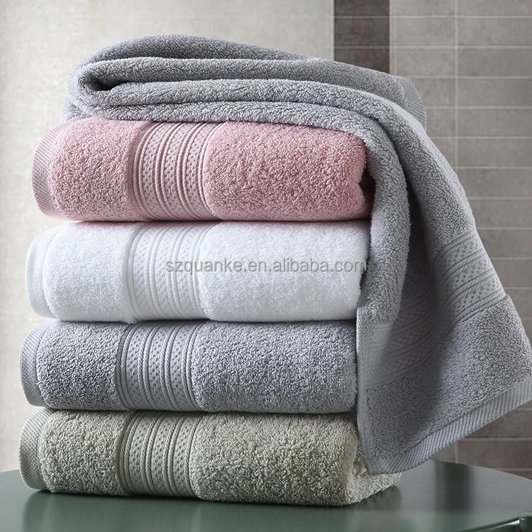 Wholesale bathrobe 100%Cotton Luxury Hotel Bath Towel Plain Cotton Bath Towel Sets For Five Star Hotel custom bath towel supplier