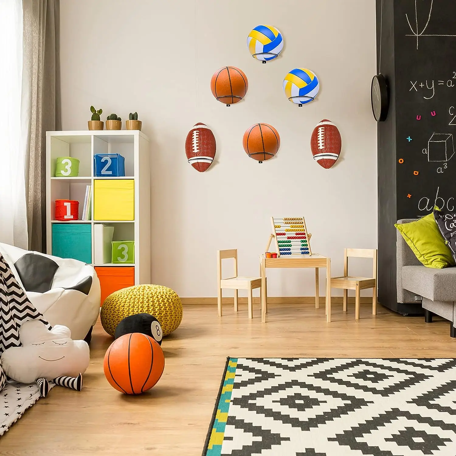 BCOATH Voetbalstandaard Basketbalstandaard Voetbaldisplaystandaard Multifunctionele Houder Standaard Voor Basketbal Voetbal Voetbal Volleybal