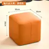 Taburete cuadrado cruzado 3D marrón castaño cuero rascador para gatos