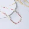 GN0714-9 Set di collane di perle di pietra schiacciata rosa