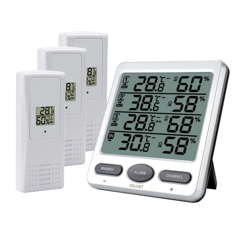 Ambient Weather WS-10-C Wireless Indoor/Outdoor 8-Channel Thermo