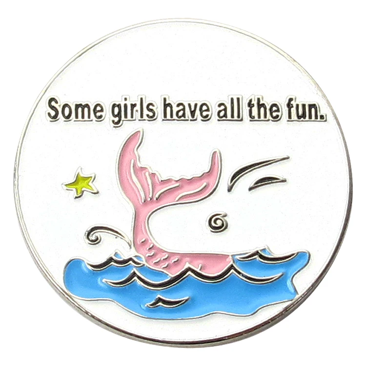 Модный эмалированный Магнитный маркер для мяча гольфа с индивидуальным логотипом металлический Премиальный мяч