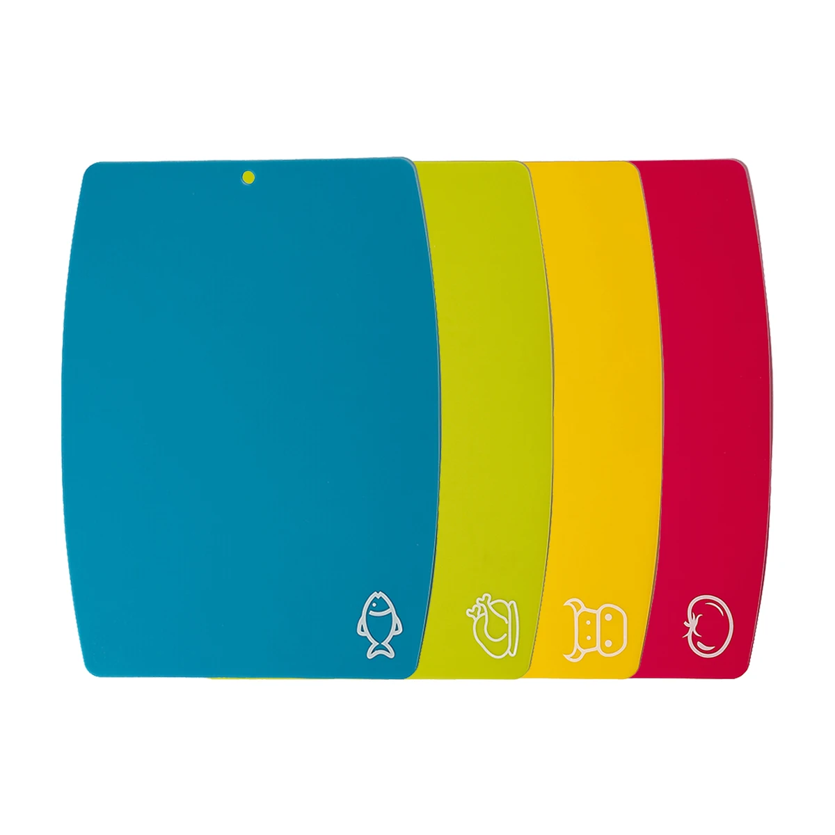 Flexible Plastic Cutting Board Mats Set Colorful Plastic Cutting Board