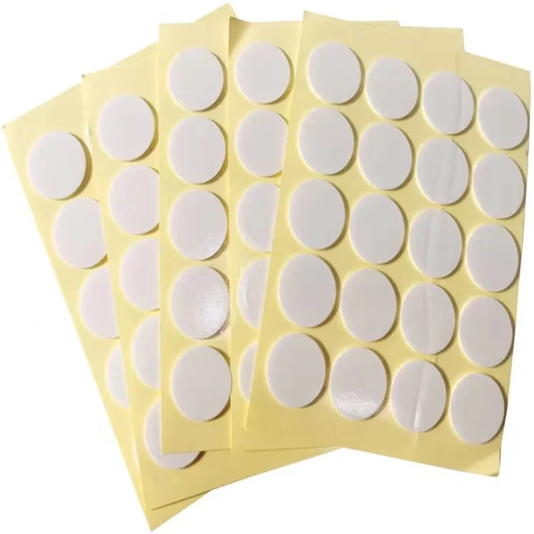 candle wick stickers round shape white