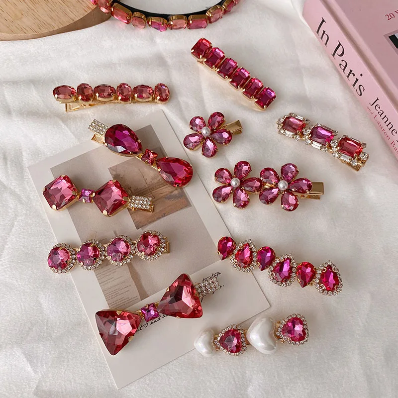 Заколка для волос с кристаллами и стразами свадебная Металлическая Заколка-пряжка жемчугом повязка на голову утконосом