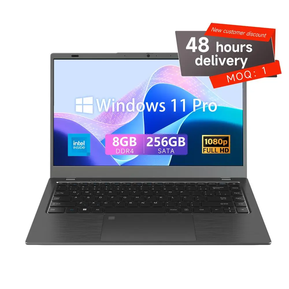 High quality quad core  i5 i7  8GB ram 256GB 512GB SSD 14 inch  laptop computer for gaming 111037