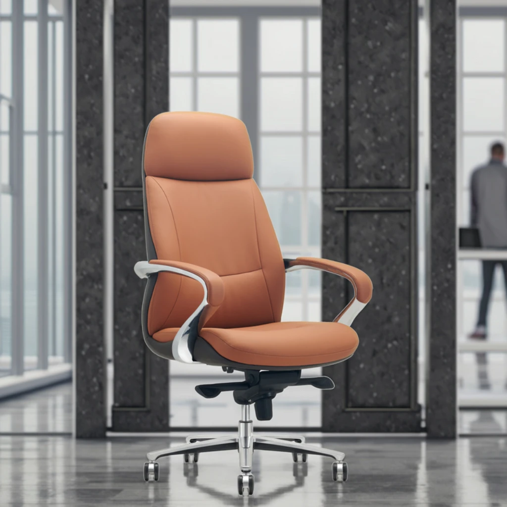 Modern Ergonomic Leather Executive High Back Adjustable Office Chair 4