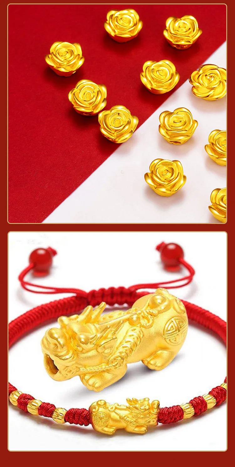 999 Pure Gold No Hydrogen Hard Gold Pixiu Bead 24k Pure Gold Buy Pure