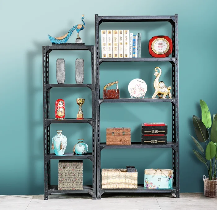 Warehouse Racks Multi Level Racks Metal Angle Steel Shelf and Supermarket Shelving Light Metal Rack