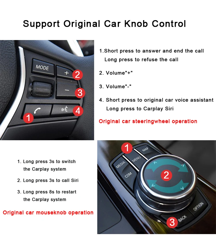 Android Auto Multimedia Video Interface Built-In YouTube  F10 F30 Apple Carplay Module NBT for BMW 2013-2018