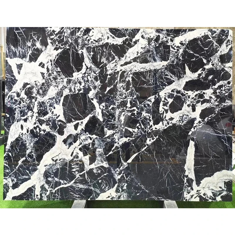 Modern Luxury Natural Black Marble for Indoor Hotel Villa Kitchen Countertop Wall Stairs Bathroom Vanity Quality  Marble Stone