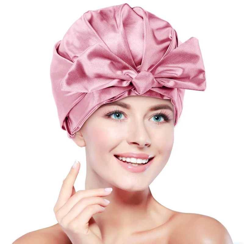 Hzm-19005 Satin Lined Shower Cap For 